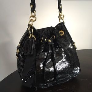 Beautiful Coach draw string purse