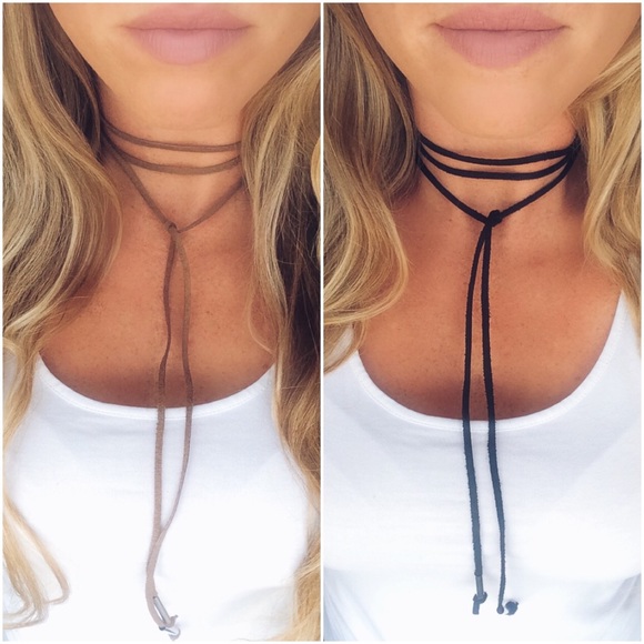 Jewelry - *Real Suede 2x long layered chokers