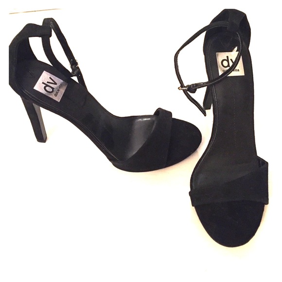 DV Dolce vita black suede ankle strap heels