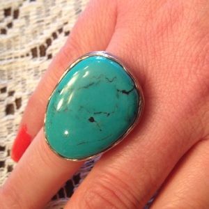 Silpda turquoise sterling silver ring