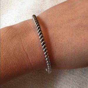 Silpada solid Sterling Silver twisted bangle.