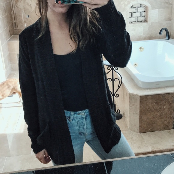 brown cardigan