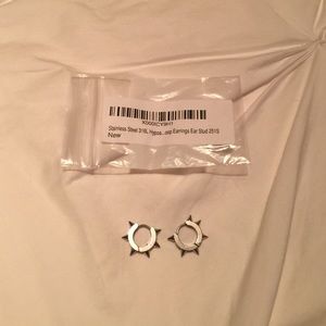 Stainless Steel Stud Hoop Earrings