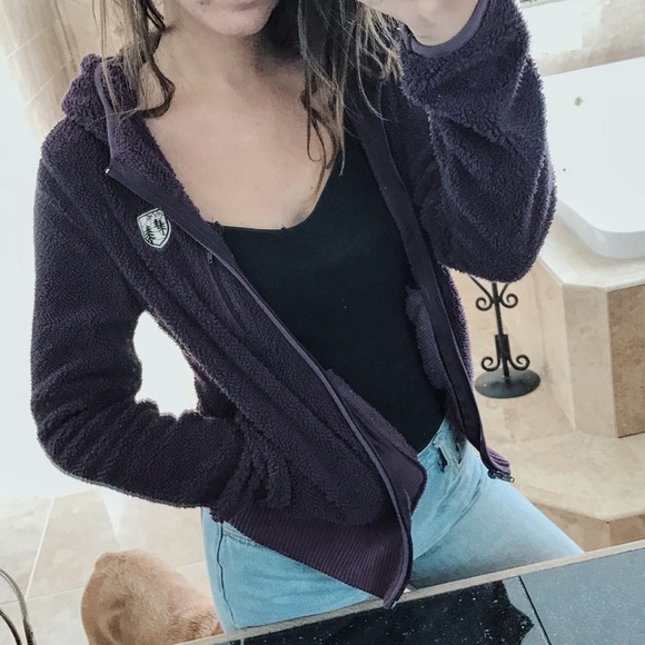 furry purple jacket