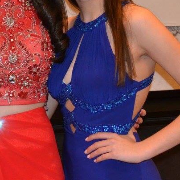 Royal blue prom dress - Picture 2 of 4