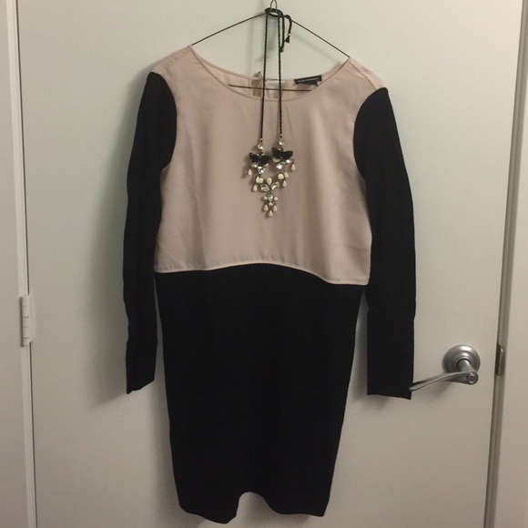 Club Monaco black and pink dress