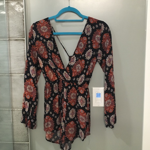 Patterned romper