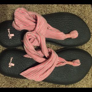 Pink Sanuk sandals