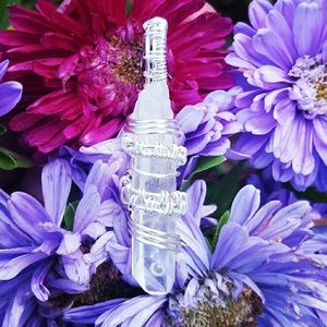 Sterling Silver Wire Wrapped Crystal