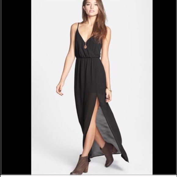 Lush black maxi dress