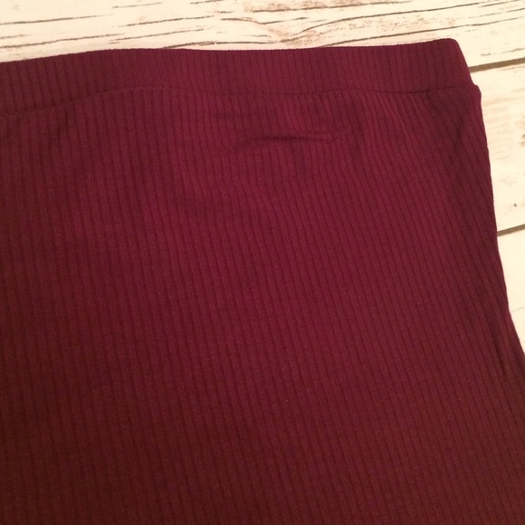 NEW Maroon Ribbed Tube Shirt - Picture 6 of 6