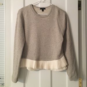 JCrew Ruffle Hem Sweatshirt (not factory)