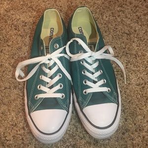 Teal low top converse