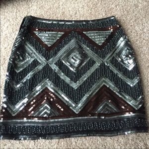 H&M sequin mini skirt