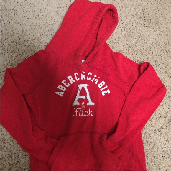 Abercrombie and Fitch red hoodie large