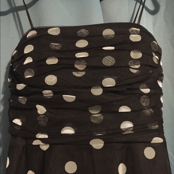 Eliza J Strapless black and white polka dot dress - Picture 1 of 4