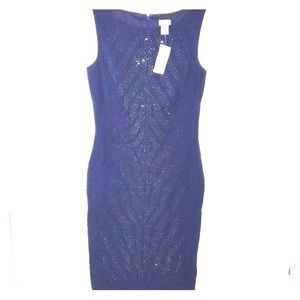 Fun, fitted navy cocktail dress (new with tags!)