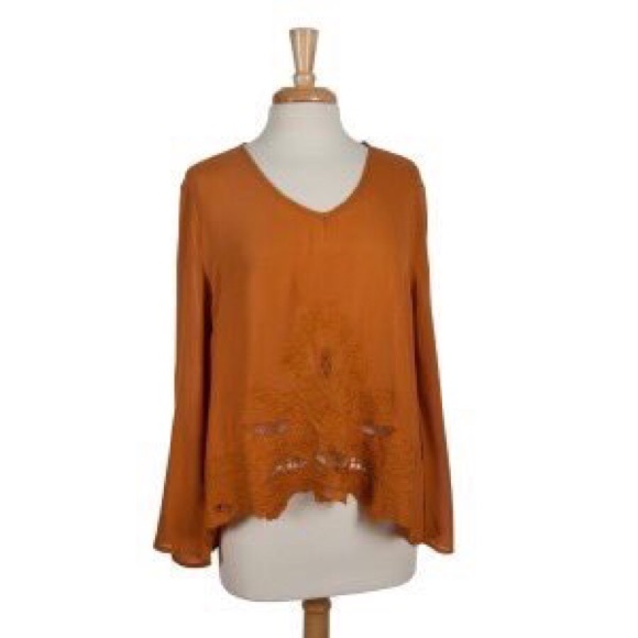 Orange Cut-Out Top