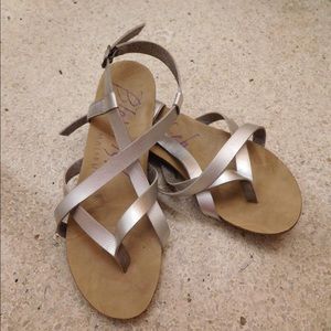 Blowfish Granola strappy silver sandals
