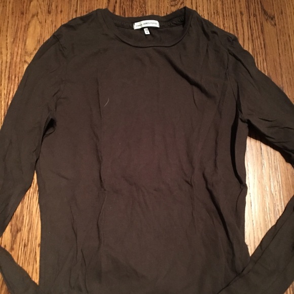 James Perse basic brown long sleeve