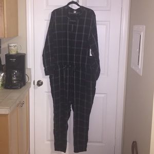 Checkered black & grey jumpsuit