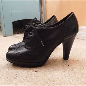 Tribeca retro high heeled oxfords