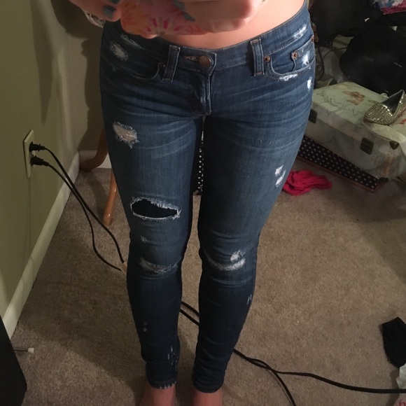 J. Crew Denim - J CREW RIPPED SKINNY JEANS