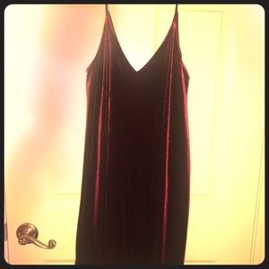 Burgundy Velvet Dress