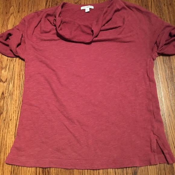 James Perse basic brown shorts sleeve