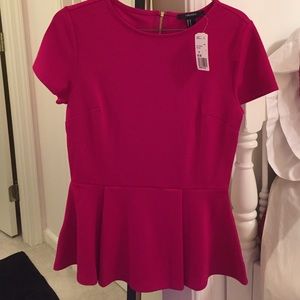 Forever 21 Magenta Knit Top
