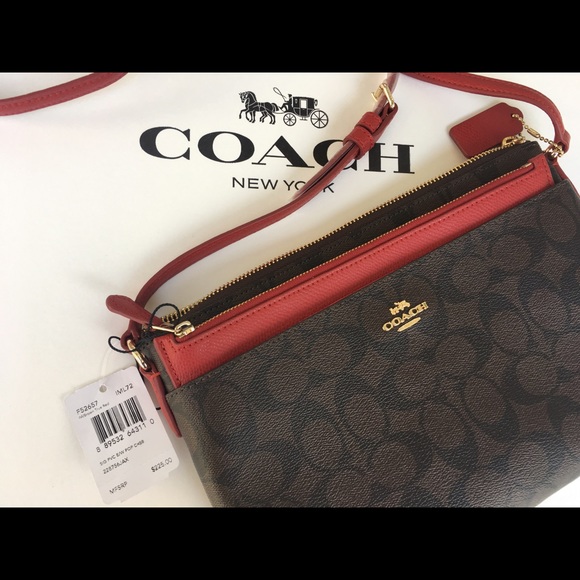 New Coach leather cross body/shoulder bag