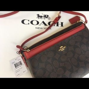 New Coach leather cross body/shoulder bag