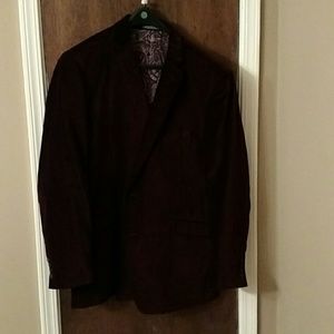 Burgundy Velvet-like Blazer
