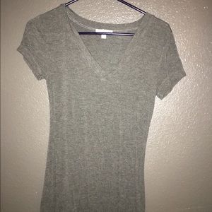 Gray V-Neck tee