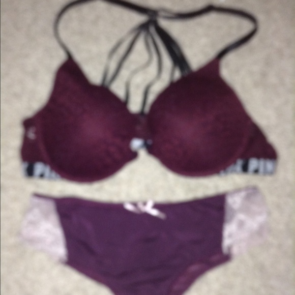 VS PINK bra and WISH panties