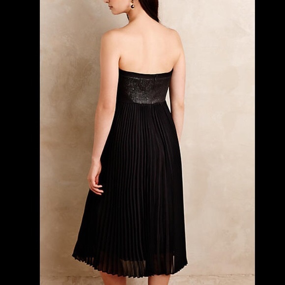 Anthropologie Strapless Pleated Dress - Picture 2 of 3