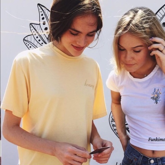 Brandy Melville Honey Tee NWOT