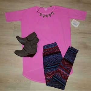 Small neon pink Lularoe Irma,  nwt