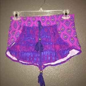 Boho cover up shorts