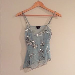 🚫🚫🚫🚫SOLD 🚫🚫🚫🚫Sheer Sequinned Tank