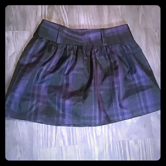 Black and Purple Pleaded Skirt