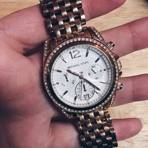 Rose gold Michael Kors watch