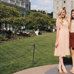 ASOS Blush Swing Midi Dress