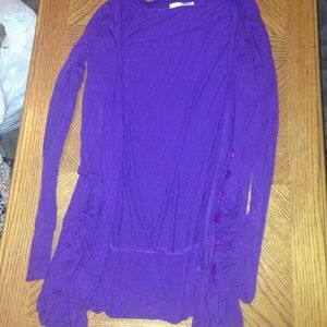 Purple cardigan