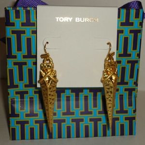 Authentic Tory Burch  Arrowhead Dangling Earrings