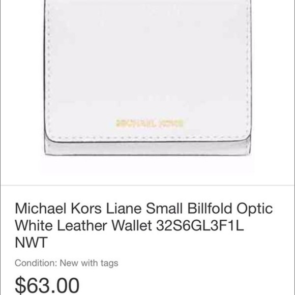 Michael Kors Handbags - Michael Kors White leather wallet