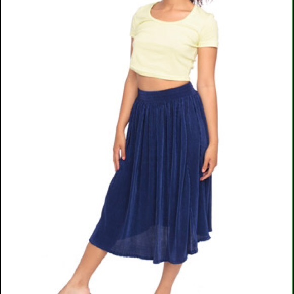 American apparel accordion pleat skirt royal blue - Picture 1 of 2