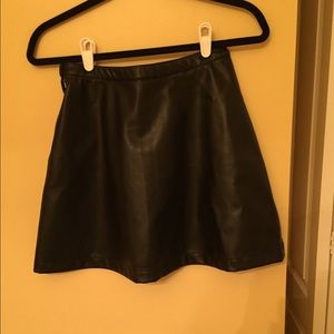 Aline pleather mini skirt