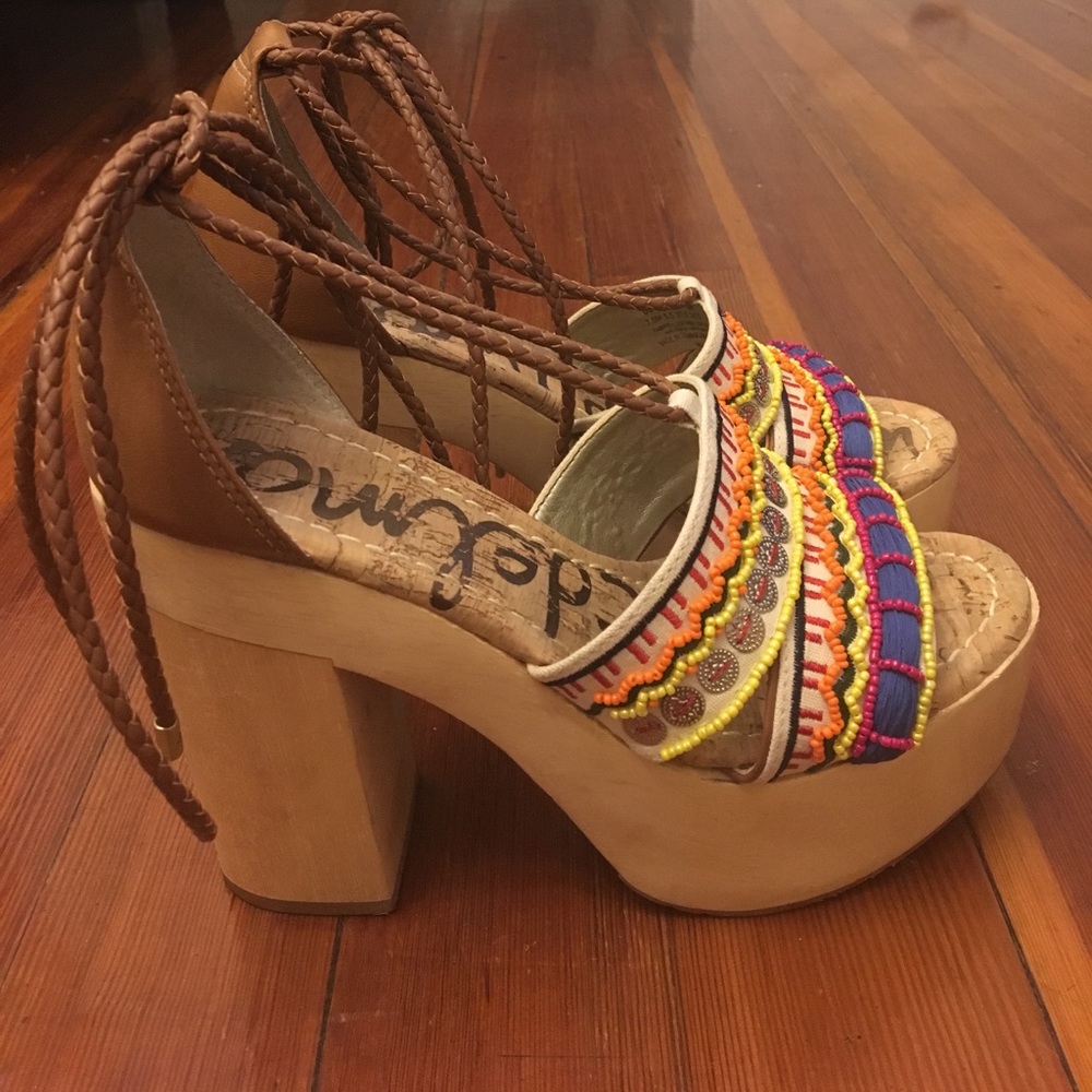 Sam Edelman Tie-Up Wedge Sandals