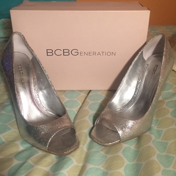 Bcbgengeration Silver Open-Toe Pump - image 4